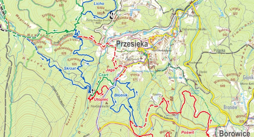 Chwilowo zamknięta sekcja pętli Błotnik. Pasmo Rowerowe Olbrzymy