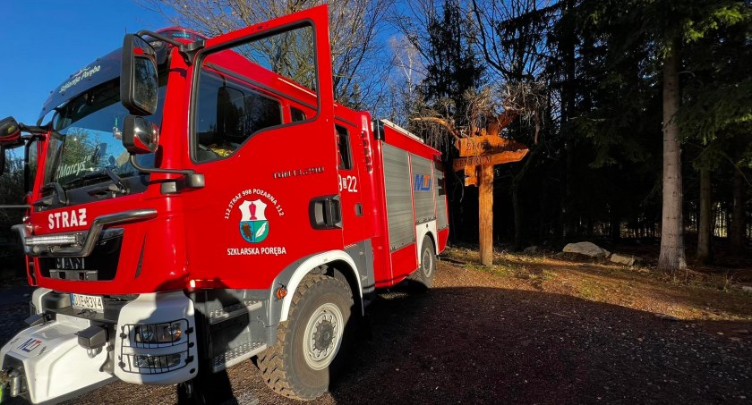 Szklarska Poręba - Pożar ściółki leśnej w okolicy Złotego Widoku
