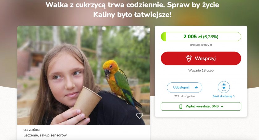 Możesz pomóc młodej Kalince w codziennej walce z chorobą