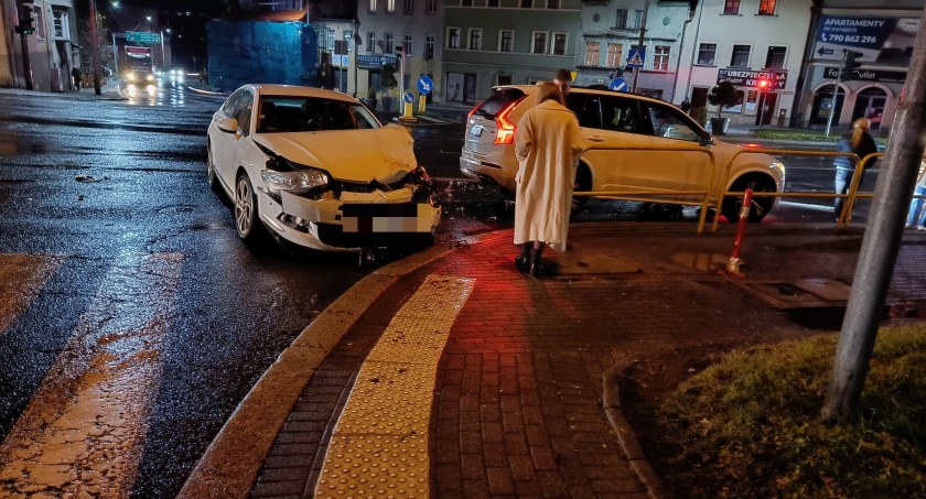 Kolizja w centrum miasta