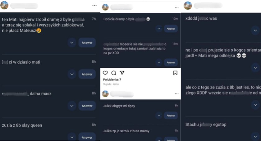 Wyzwiska, przekleństwa i anonimowe wyznania uczniów podstawówki