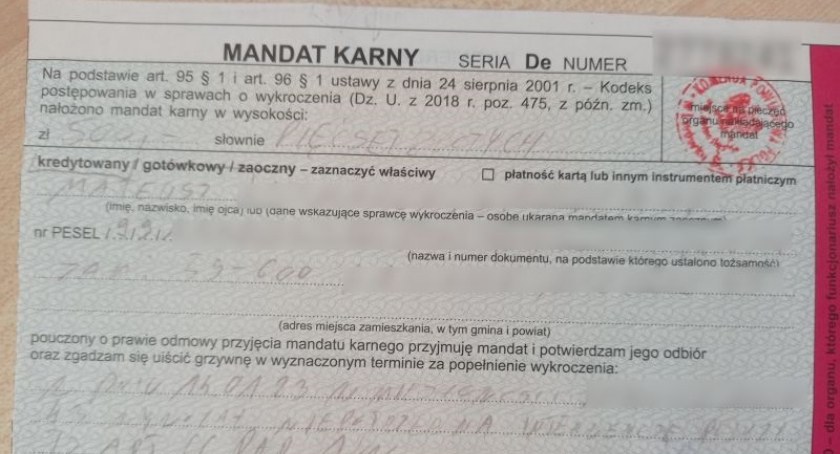 Zgłosił interwencję bo chciał sprawdzić czy nie jest poszukiwany