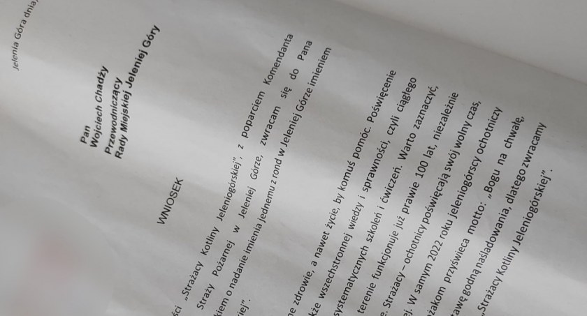 Rondo Strażaków Kotliny Jeleniogórskiej? Wniosek trafił już do Ratusza
