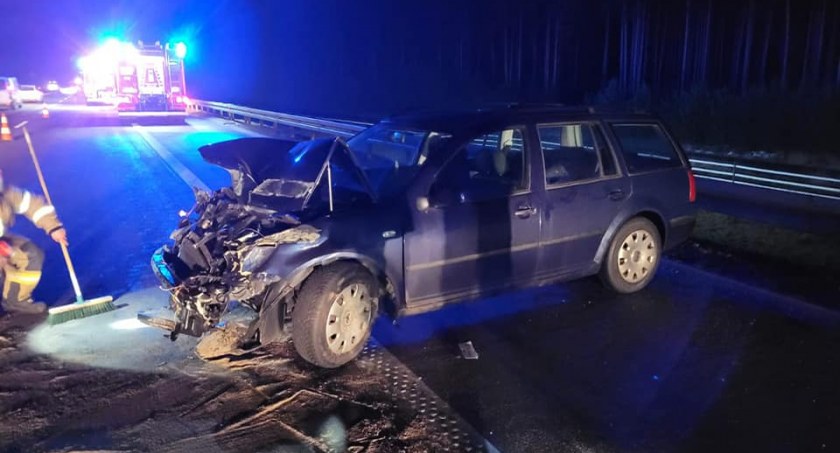 Wieczorny wypadek na autostradzie A4