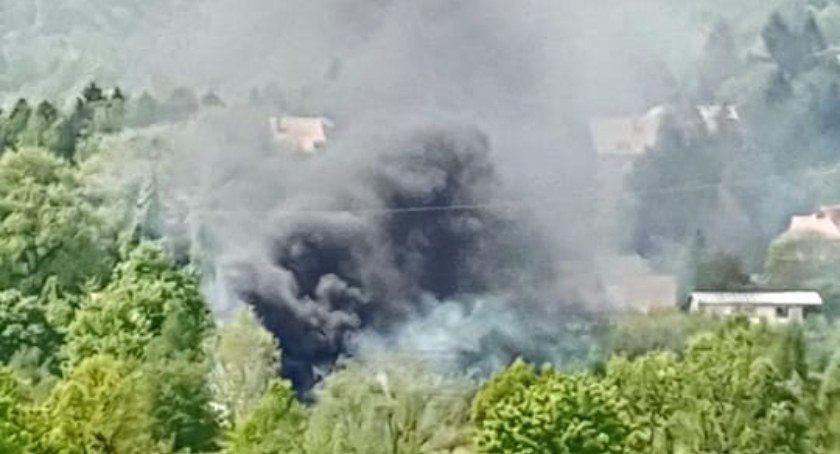 Pożar nieużytków i traw. Dym widoczny z odległości kilkuset metrów