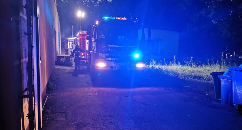 Pożar garażu na Mostowej