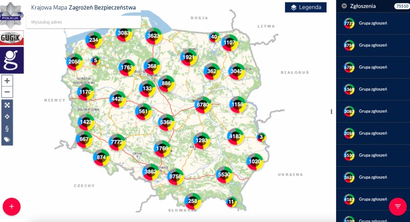 Większość zgłoszeń dotyczyła przekraczania prędkości i picia alkoholu w miejscach publicznych