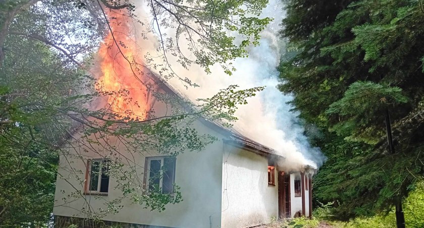 Pożar budynku w Świeradowie Zdroju