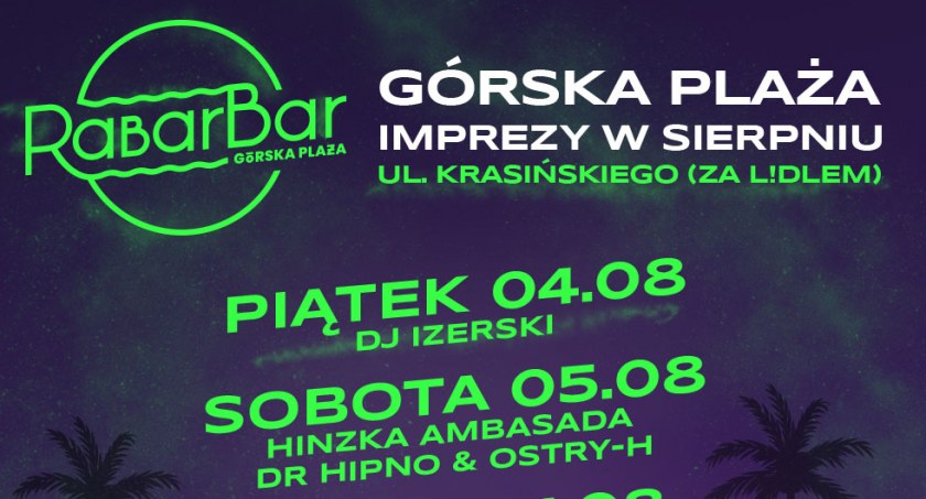 Imprezowy plan wydarzeń na Górskiej Plaży w Szklarskiej Porębie