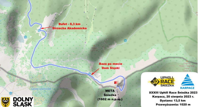 XXXIII Uphill Race Śnieżka 2023 w Karpaczu – utrudnienia w ruchu, utrudnienia na szlakach