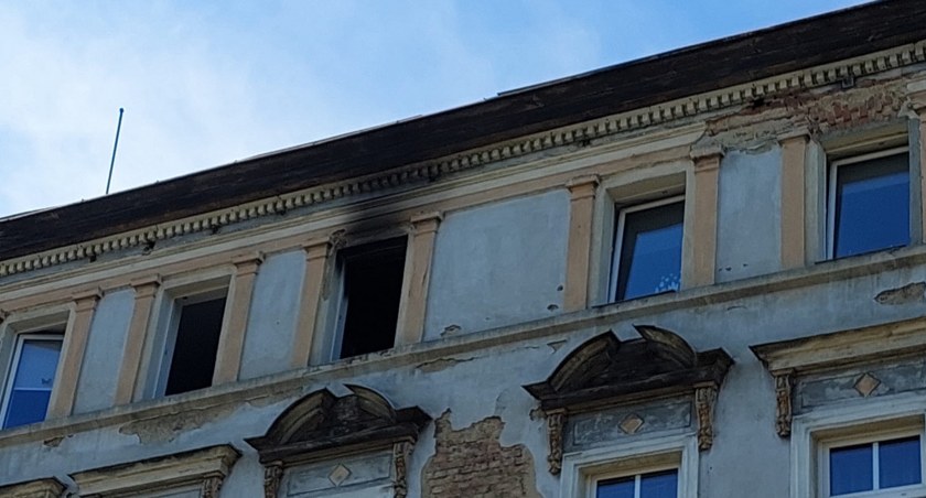 Pożar mieszkania przy ulicy Szewskiej w Jeleniej Górze