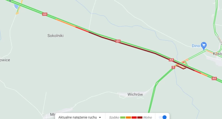 Zablokowana autostrada A4 w stronę Wrocławia. Włącz Zello.