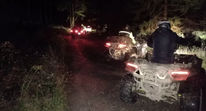 Nielegalny rajd quadami po lesie i parku narodowym
