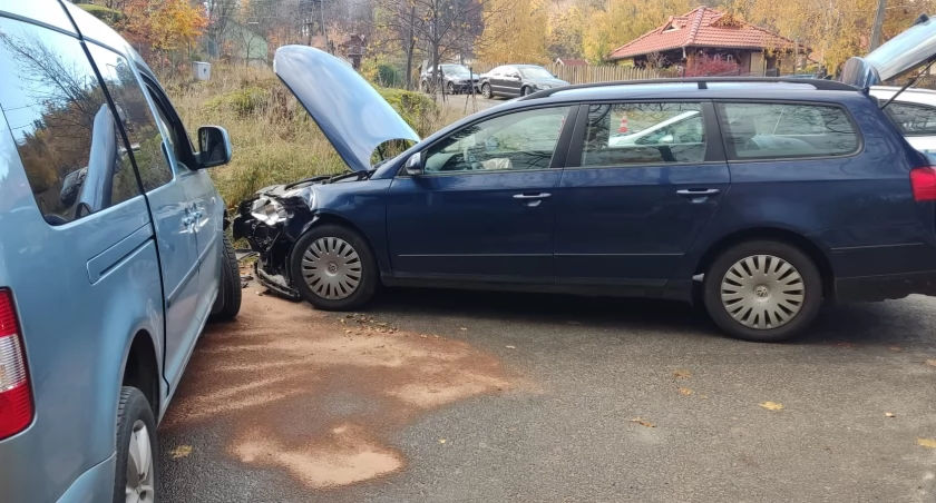 Zderzenie dwóch volkswagenów w Szklarskiej Porębie