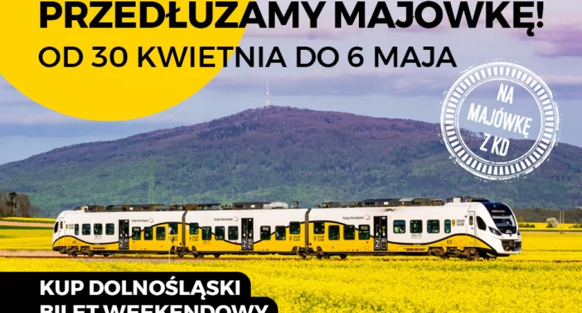 Majówka z Kolejami Dolnośląskimi potrwa do 6 maja