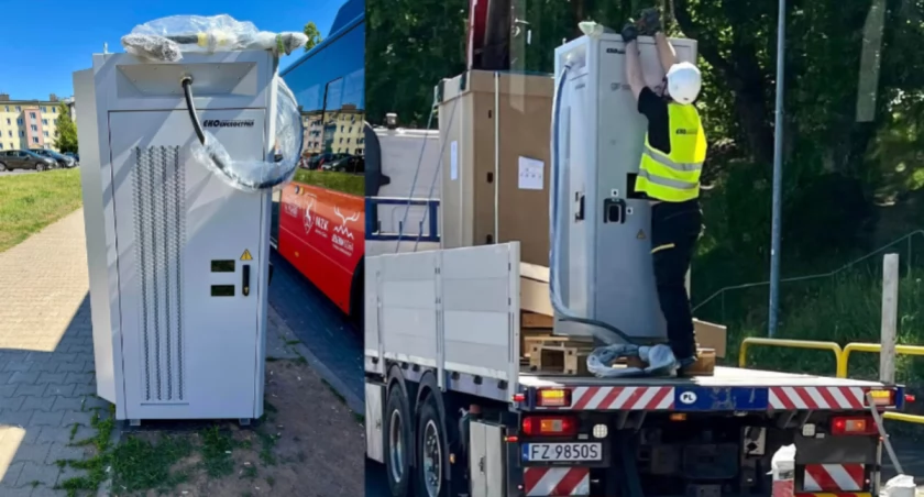 Trwa montaż stacji ładowania autobusów elektrycznych