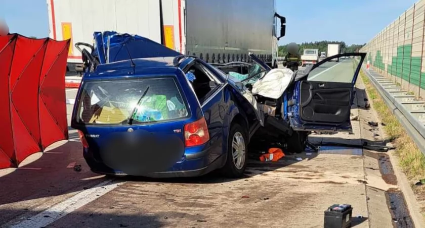 Tragedia na autostradzie. W wypadku zginęła jedna osoba