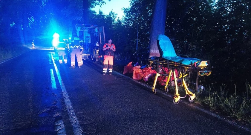 Pożar karetki pogotowia jadącej z pacjentem do szpitala