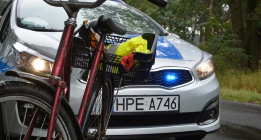 Policja zatrzymała kompletnie pijanego rowerzystę