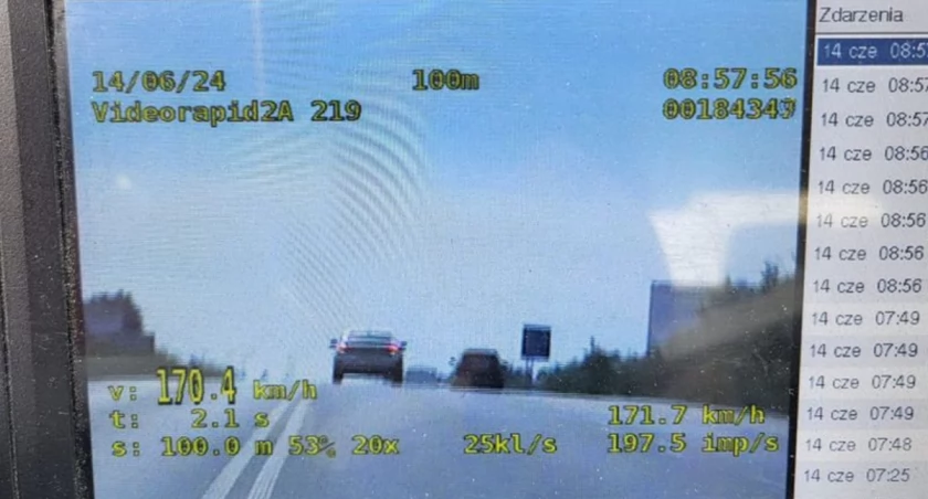 22-latek w BMW pędził obwodnicą Maciejowej 170 km/h