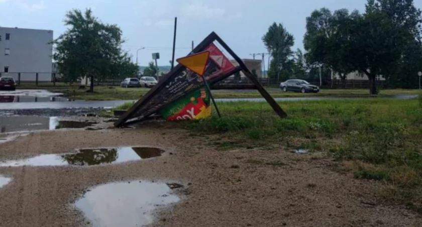 Burza, opady deszczu oraz gradu przyniosły pierwsze straty