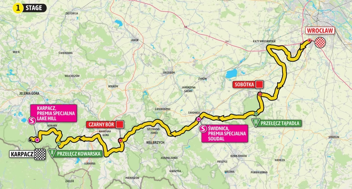 Tour de Pologne: Utrudnienia na drogach w dniach 11-13 sierpnia 2024 roku