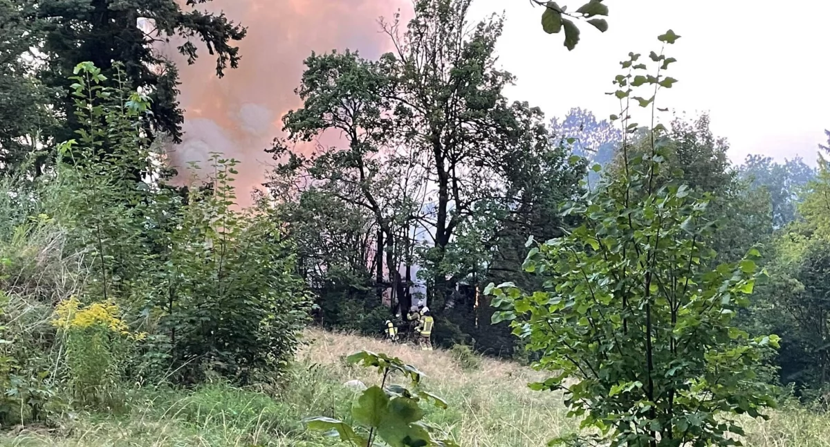 Pożar w Sosnówce. Cały budynek objęty płomieniami