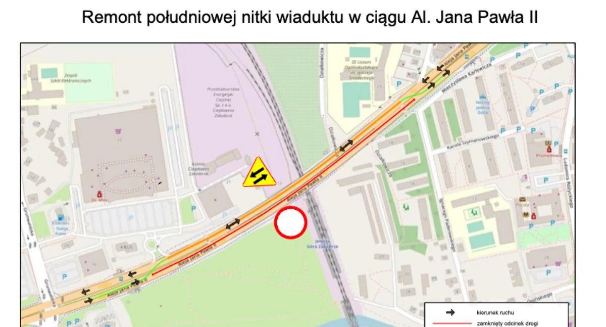 Utrudnienia w ruchu na alei Jana Pawła II