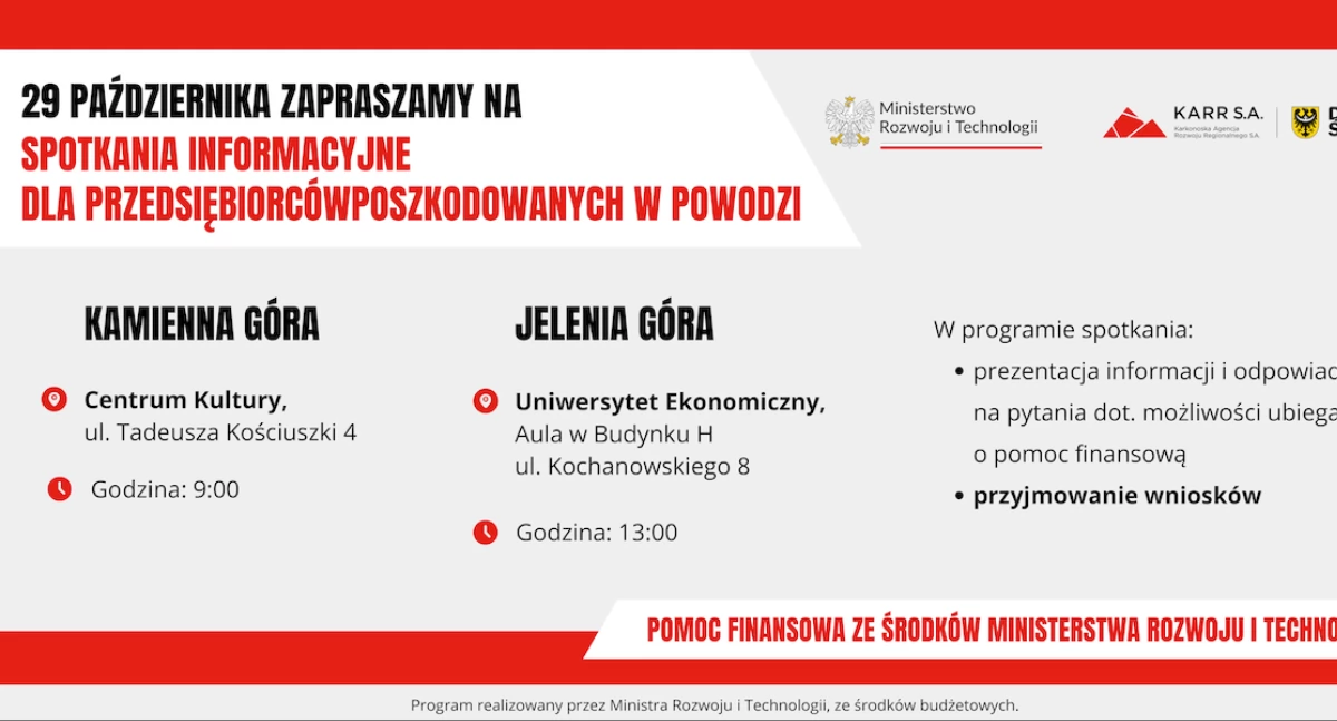Spotkania przedsiębiorców poszkodowanych w powodzi