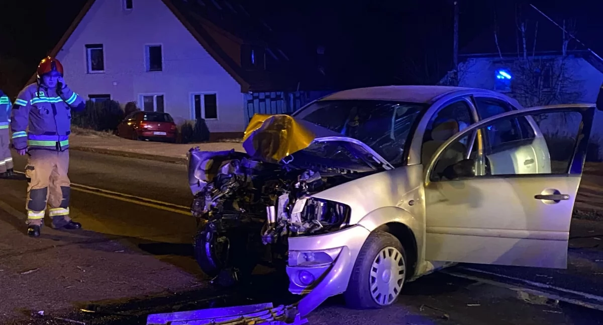 Auto uderzyło w drzewo na ul. Wrocławskiej – droga zablokowana