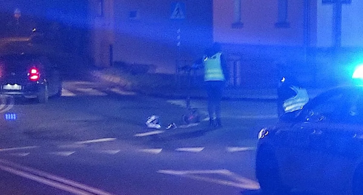 Wypadek z udziałem hulajnogi elektrycznej. Sprawcą był 17-latek