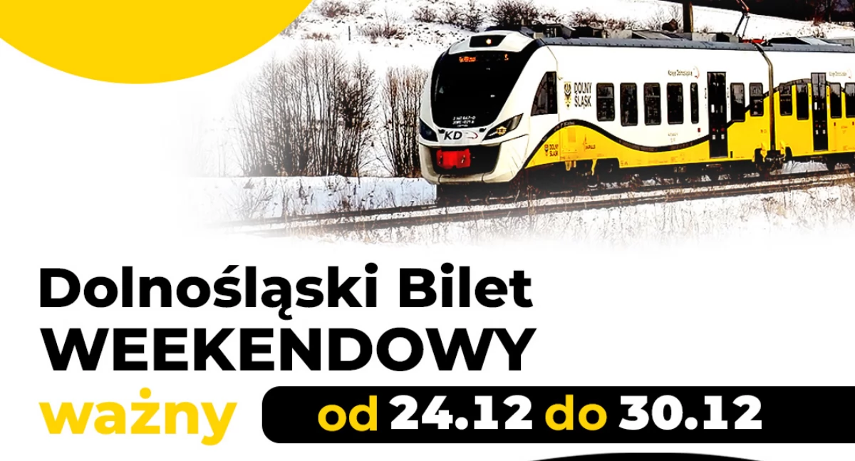 Bilet weekendowy Kolei Dolnośląskich będzie ważny aż do 30 grudnia