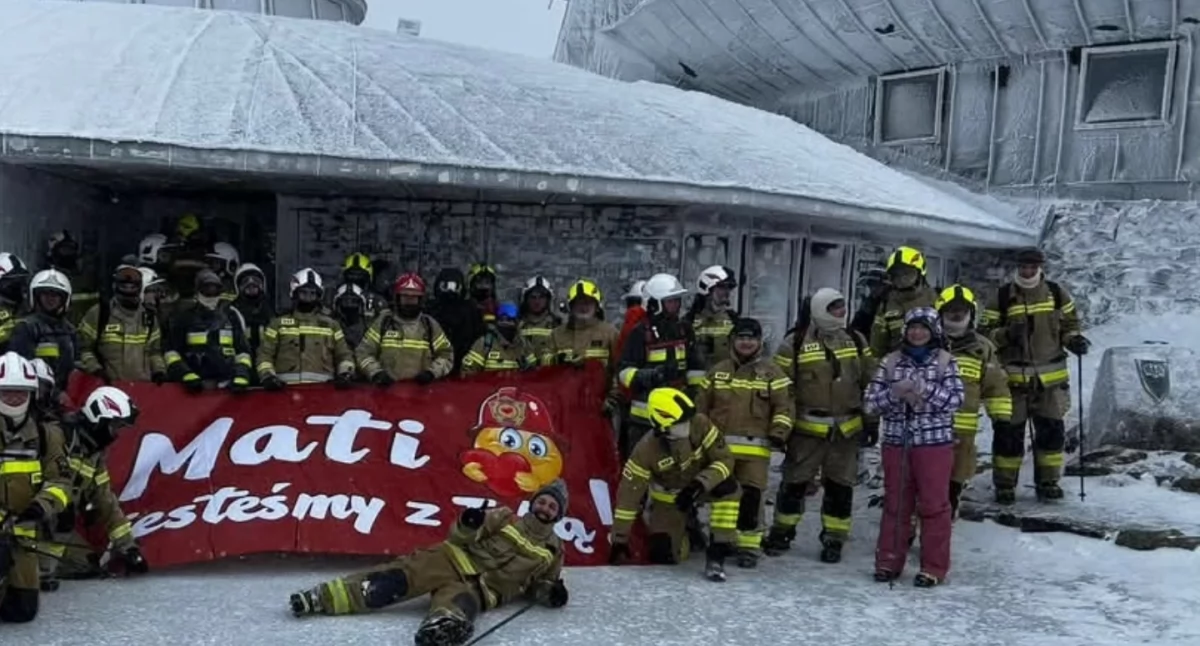 Strażacy zdobywają Śnieżkę dla Mateusza: Wspólna akcja wsparcia