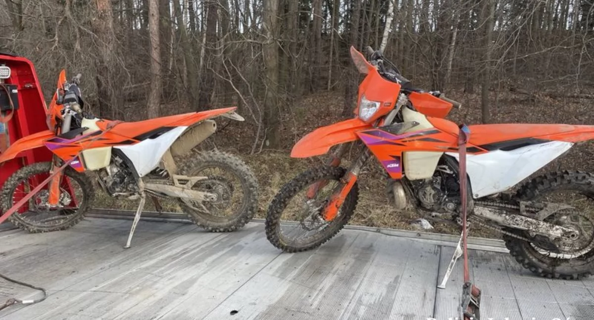 Policjantka odnalazła skradzione motocykle enduro