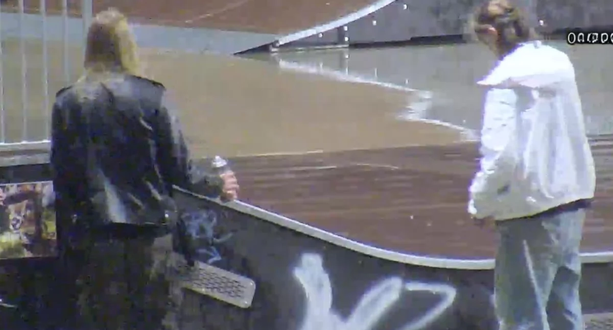 Nieletni wandale bazgrali po przeszkodach na skateparku