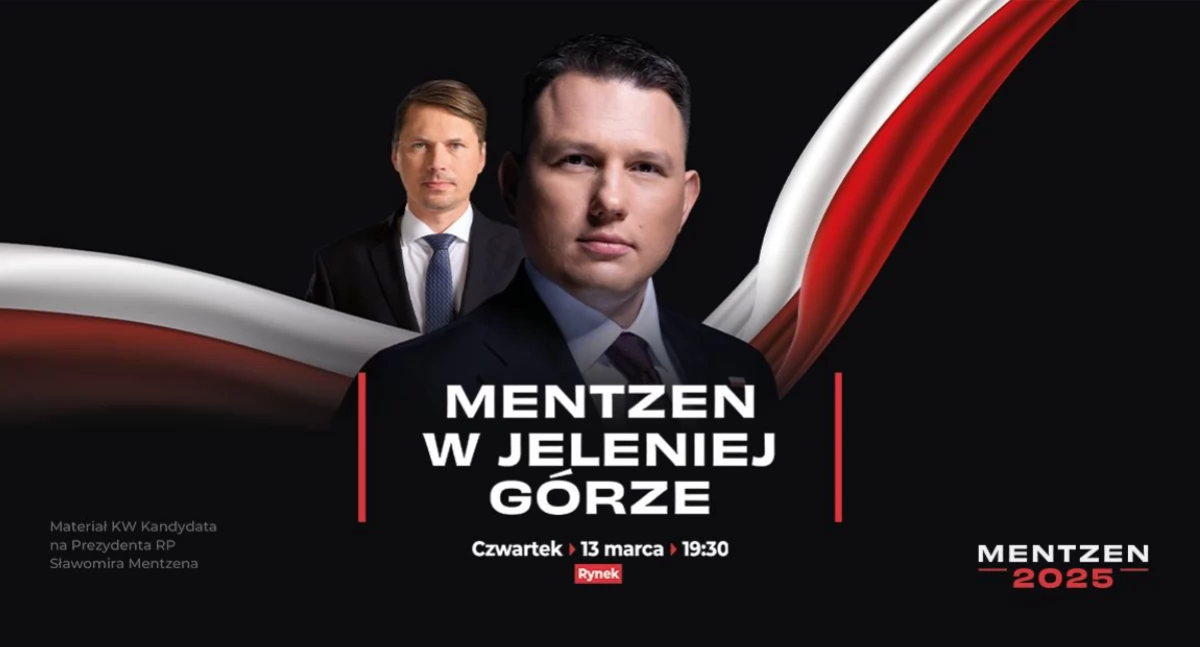 Mentzen w Jeleniej Górze. Spotkanie z kandydatem na Placu Ratuszowym