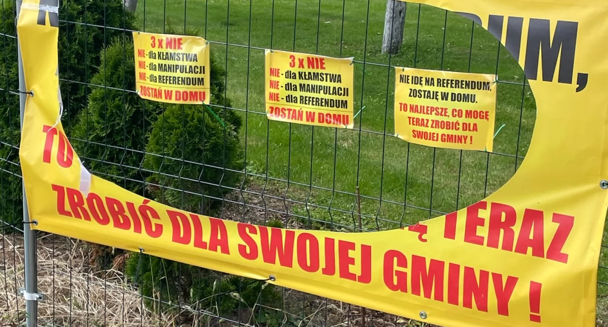 Referendum w Podgórzynie. Walka na banery zamiast dialogu.