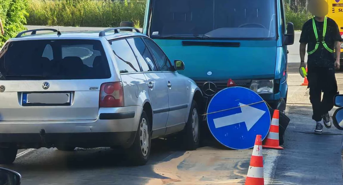 Zjechał na przeciwny pas i doprowadził do czołowego zderzenia