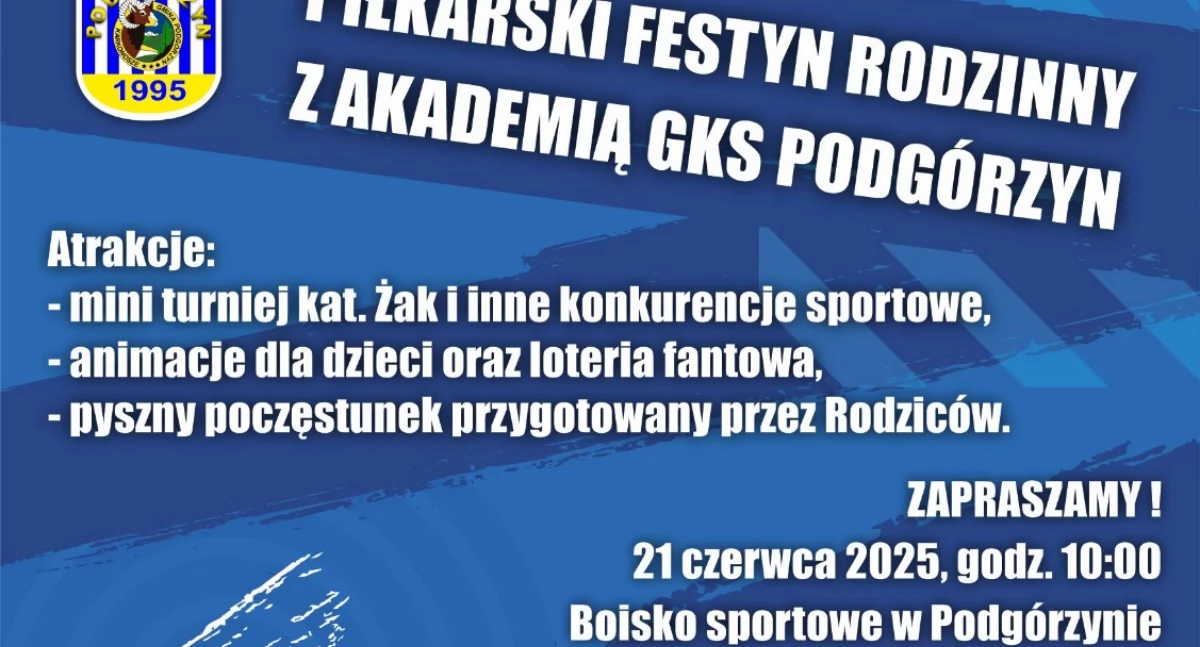 Rodzinne sportowe emocje w Podgórzynie! Przed nami piłkarski festyn z Akademią GKS Podgórzyn