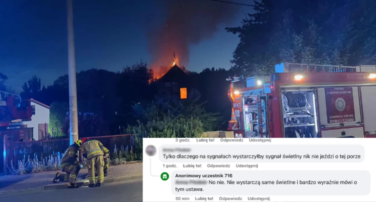 Straż pożarna nocą na sygnałach. Mieszkanka pyta czy to konieczne...