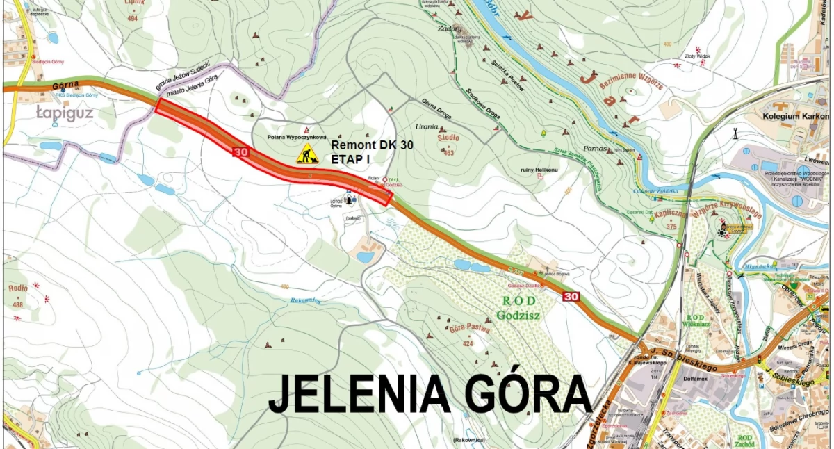 Remont drogi krajowej nr 30 w kierunku Zgorzelca