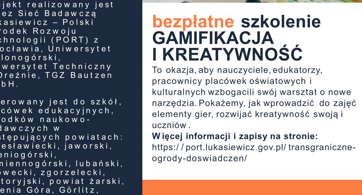 Bezpłatne szkolenie: gamifikacja i kreatywność