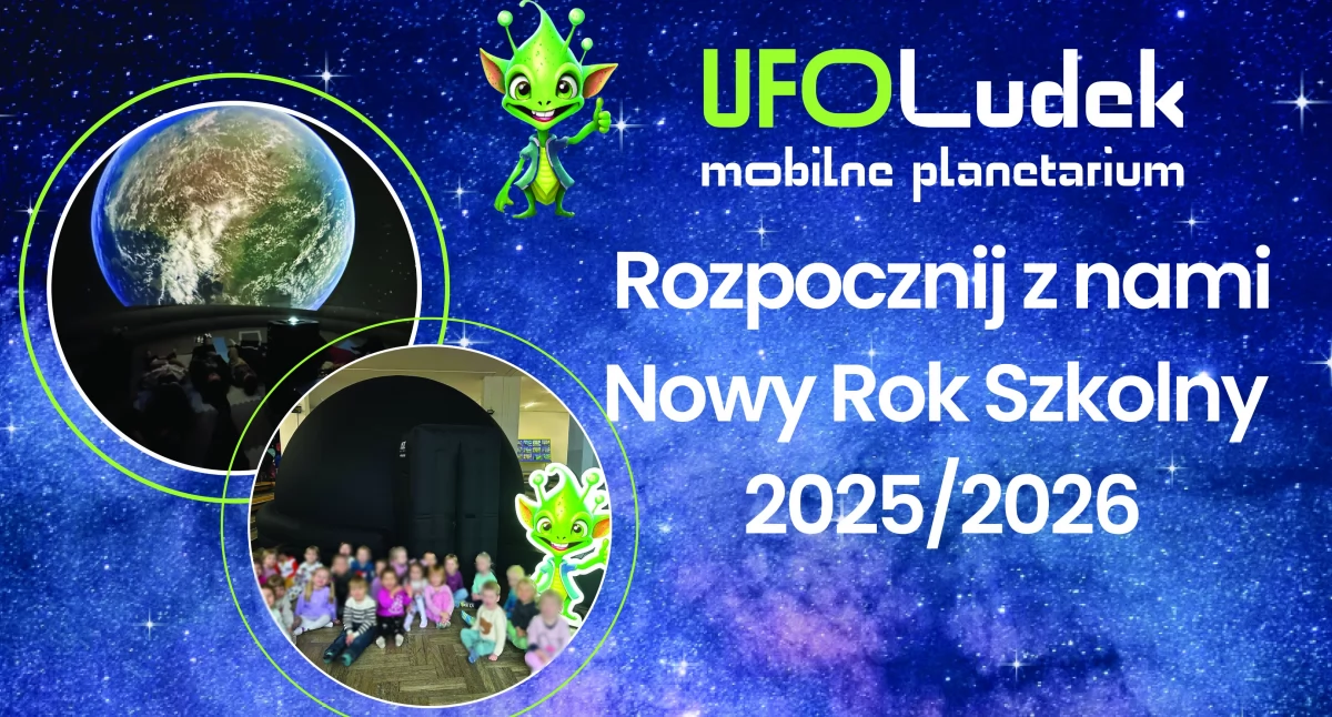 Ufoludek - jedyne mobilne planetarium w Jeleniej Górze. Dzieci zachwycone, a nauczyciele pod wrażeniem