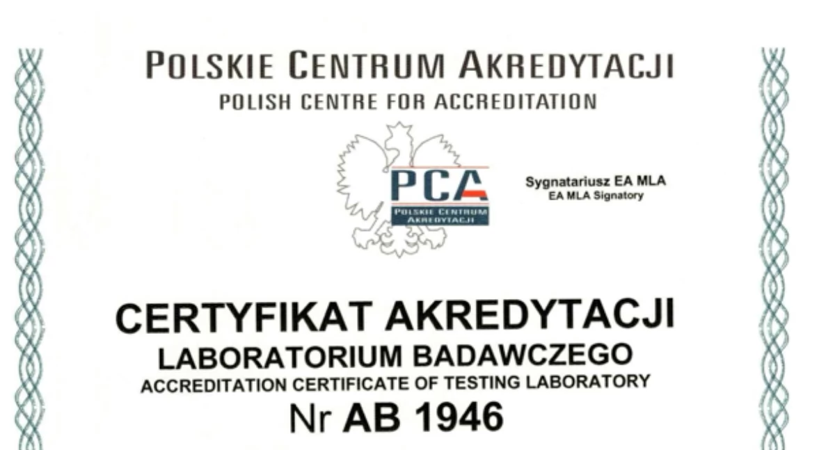Laboratorium badawcze Wodnika z akredytacją