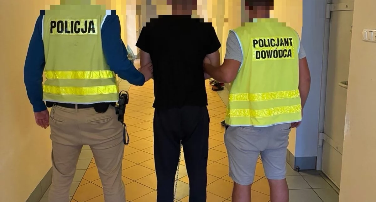 Atak mieczem samurajskim na policjanta