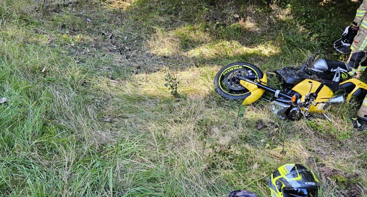 Motocyklista wpadł do rowu. Znów za szybko na trasie do Jakuszyc