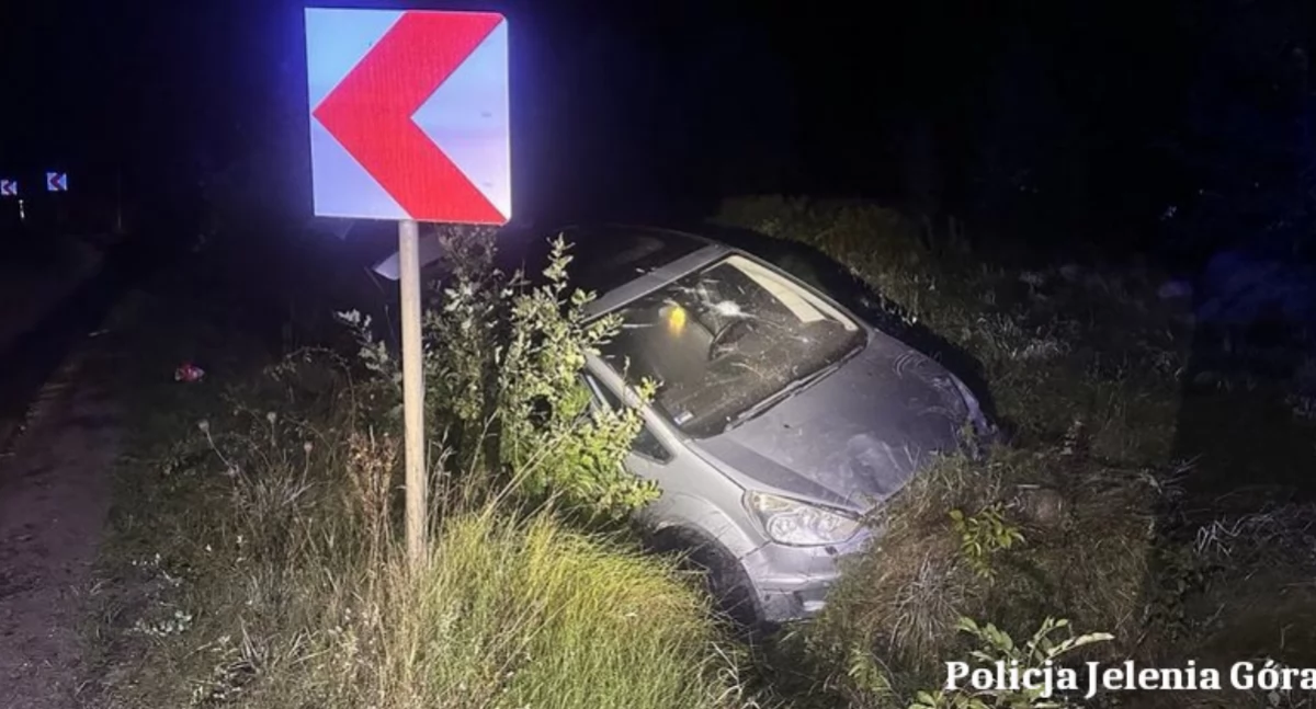Pijany 20-latek wjechał autem do rowu – grozi mu do 3 lat więzienia