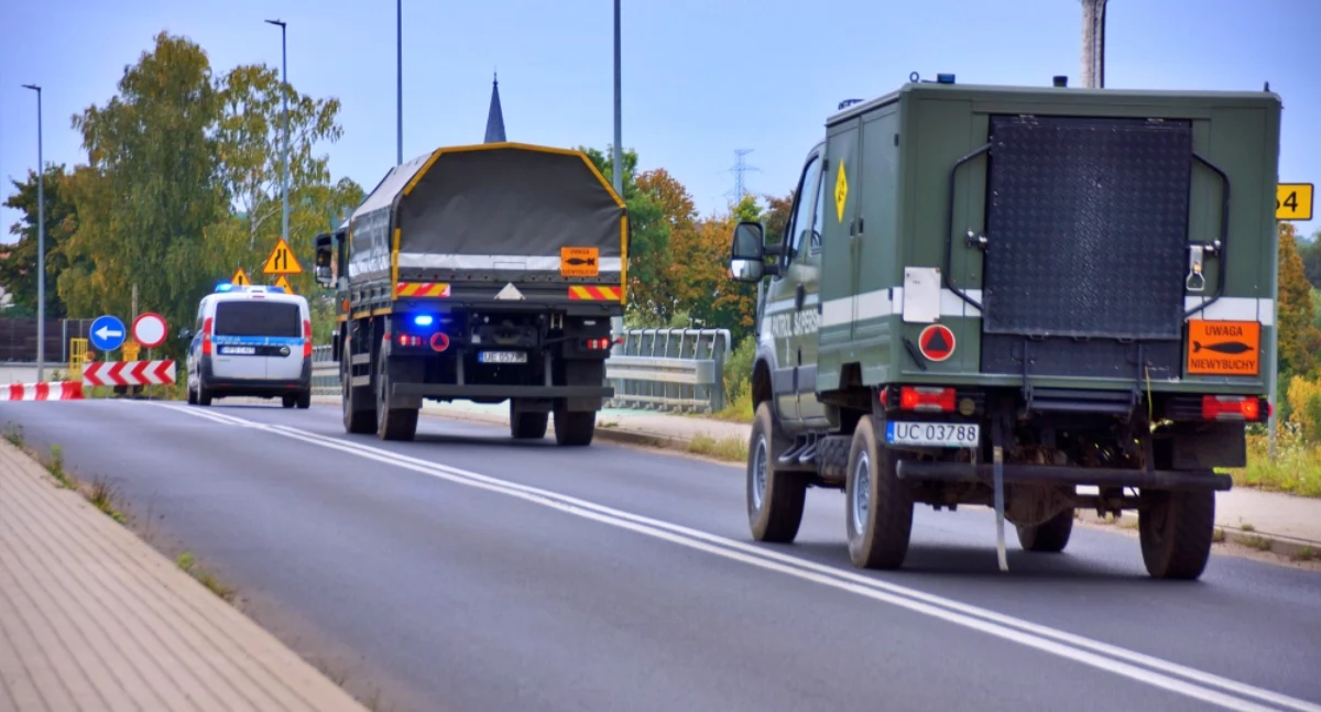 Bomba lotnicza znaleziona w lesie