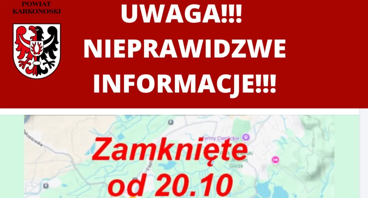Powiat karkonoski dementuje plotki rozsiewane w mediach społecznościowych