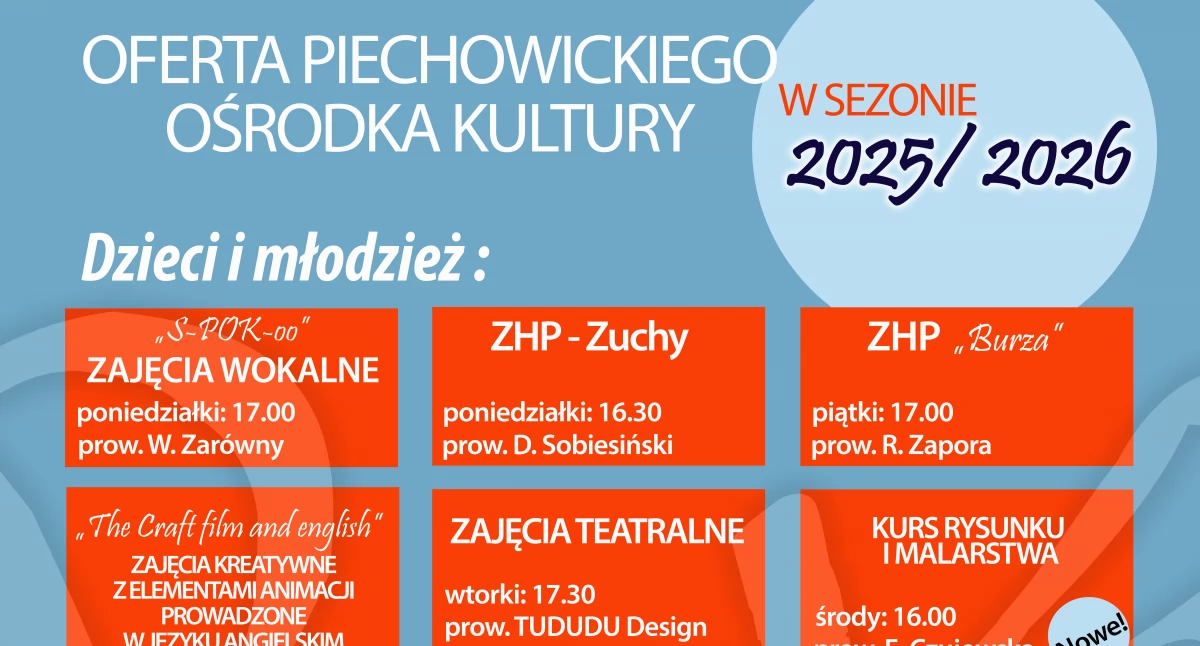 Piechowicki Ośrodek Kultury zaprasza dzieci i młodzież na kreatywne zajęcia